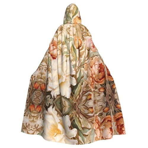 WZYWHJ Blühender Blumendruck, Cosplay-Poncho mit Kapuze, Umhang für Damen und Herren, Halloween-Party WZYWHJ Blühender Blumendruck, Cosplay-Poncho mit Kapuze, Umhang für Damen und Herren, Halloween-Party von WZYWHJ
