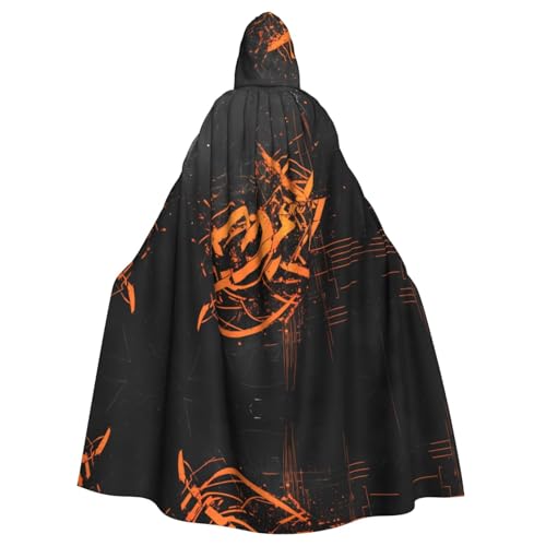 WZYWHJ Buntes Punk-Text, Aldult Qualität, Cosplay-Poncho mit Kapuze, Umhang für Damen und Herren, Halloween WZYWHJ Buntes Punk-Text, Aldult Qualität, Cosplay-Poncho mit Kapuze, Umhang für Damen und Herren, Halloween von WZYWHJ