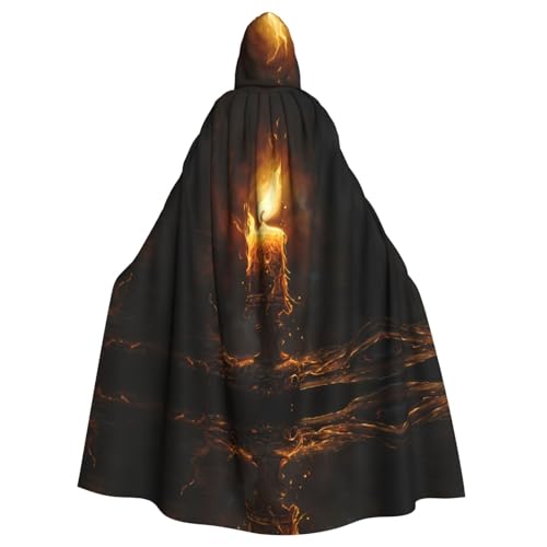 WZYWHJ Burning Candles Printing Aldult Cosplay Poncho Hooded Cloak for men and women Halloween Party WZYWHJ Burning Candles Printing Aldult Cosplay Poncho Hooded Cloak for men and women Halloween Party von WZYWHJ
