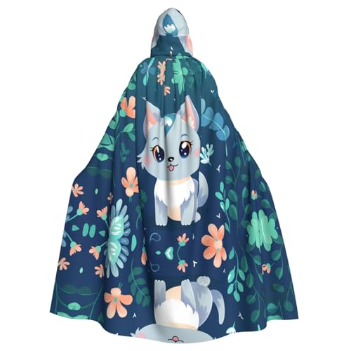 WZYWHJ Calico Cat Prints Aldult Cosplay Poncho Kapuzenumhang für Damen und Herren Halloween Party WZYWHJ Calico Cat Prints Aldult Cosplay Poncho Kapuzenumhang für Damen und Herren Halloween Party von WZYWHJ