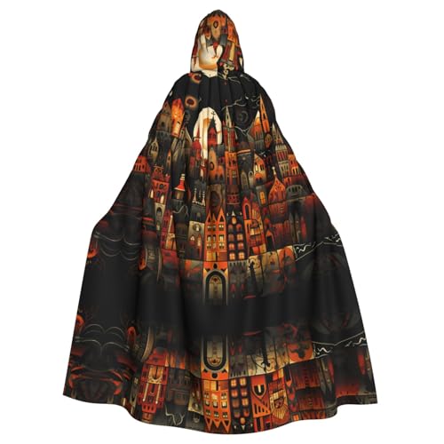 WZYWHJ Cities and Towns Printing Aldult Cosplay Poncho Hooded Cloak for men and women Halloween Party WZYWHJ Cities and Towns Printing Aldult Cosplay Poncho Hooded Cloak for men and women Halloween Party von WZYWHJ