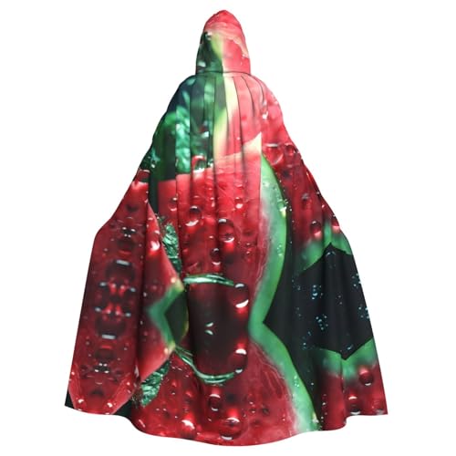 WZYWHJ Cooler Wassermelonen-Poncho mit Kapuze, Aldult, für Damen und Herren, Halloween-Party von WZYWHJ