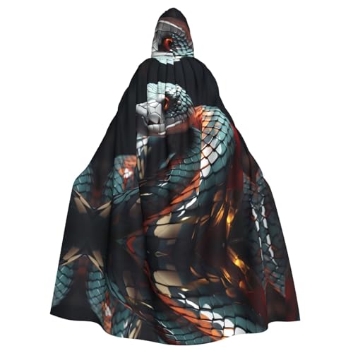 WZYWHJ Cosplay-Poncho mit 3D-Schlangen-Druck, für Damen und Herren, Halloween-Party WZYWHJ Cosplay-Poncho mit 3D-Schlangen-Druck, für Damen und Herren, Halloween-Party von WZYWHJ