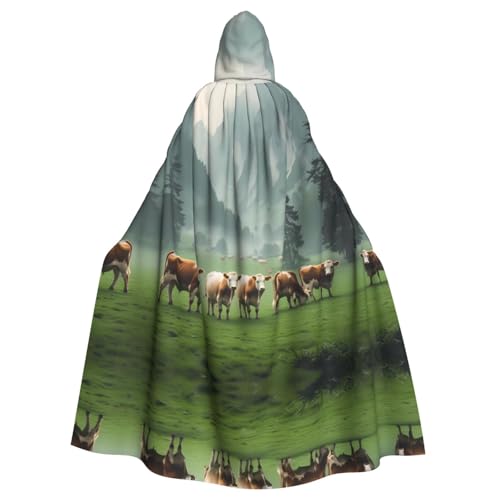 WZYWHJ Cosplay-Poncho mit Alpenrinder-Muster, Aldult-Qualität, für Damen und Herren, Halloween WZYWHJ Cosplay-Poncho mit Alpenrinder-Muster, Aldult-Qualität, für Damen und Herren, Halloween von WZYWHJ