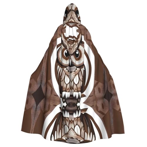 WZYWHJ Cosplay-Poncho mit Cartoon-Eulen-Motiv, Umhang mit Kapuze für Damen und Herren, Halloween-Party von WZYWHJ