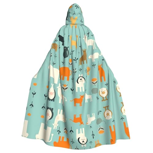 WZYWHJ Cosplay-Poncho mit Cartoon-Tieren und Blumen, für Damen und Herren, Halloween-Party WZYWHJ Cosplay-Poncho mit Cartoon-Tieren und Blumen, für Damen und Herren, Halloween-Party von WZYWHJ
