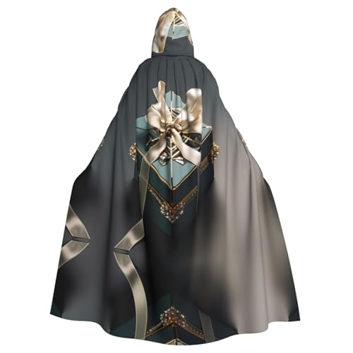 WZYWHJ Cosplay-Poncho mit Diamant-Geschenkbox, bedruckt mit Kapuze, Umhang für Damen und Herren, Halloween-Party von WZYWHJ