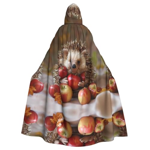 WZYWHJ Cosplay-Poncho mit Igel mit Äpfeln, für Damen und Herren, Halloween-Party von WZYWHJ