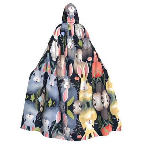 WZYWHJ Cosplay-Poncho mit Kaninchenmuster, hochwertig, für Damen und Herren, Halloween von WZYWHJ