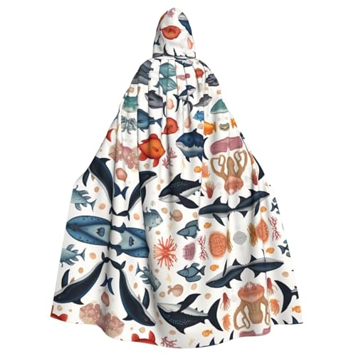 WZYWHJ Cosplay-Poncho mit Kapuze, Motiv: Meerestiere, Aldult Qualität, für Damen und Herren WZYWHJ Cosplay-Poncho mit Kapuze, Motiv: Meerestiere, Aldult Qualität, für Damen und Herren von WZYWHJ