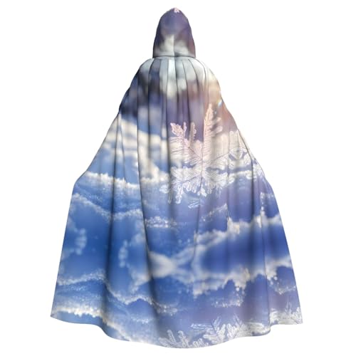 WZYWHJ Cosplay Poncho mit Kapuze, Motiv: weiße Schneeflocken, für Damen und Herren, Halloween WZYWHJ Cosplay Poncho mit Kapuze, Motiv: weiße Schneeflocken, für Damen und Herren, Halloween von WZYWHJ