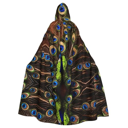 WZYWHJ Cosplay-Poncho mit Kapuze, Pfauenmotiv, hochwertig, für Damen und Herren, Halloween WZYWHJ Cosplay-Poncho mit Kapuze, Pfauenmotiv, hochwertig, für Damen und Herren, Halloween von WZYWHJ