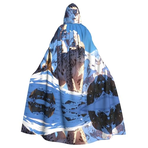 WZYWHJ Cosplay-Poncho mit Kapuze, Schneeleoparden-Muster, Aldult Qualität, für Damen und Herren WZYWHJ Cosplay-Poncho mit Kapuze, Schneeleoparden-Muster, Aldult Qualität, für Damen und Herren von WZYWHJ
