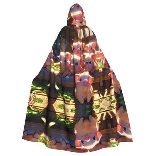 WZYWHJ Cosplay Poncho mit Kapuze, Schweinemuster, Aldult Qualität, für Damen und Herren, Halloween WZYWHJ Cosplay Poncho mit Kapuze, Schweinemuster, Aldult Qualität, für Damen und Herren, Halloween von WZYWHJ