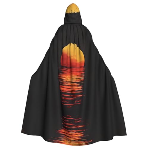 WZYWHJ Cosplay-Poncho mit Kapuze, Sonnenuntergang-Silhouette, Bild, Aldult Qualität, für Damen und Herren von WZYWHJ