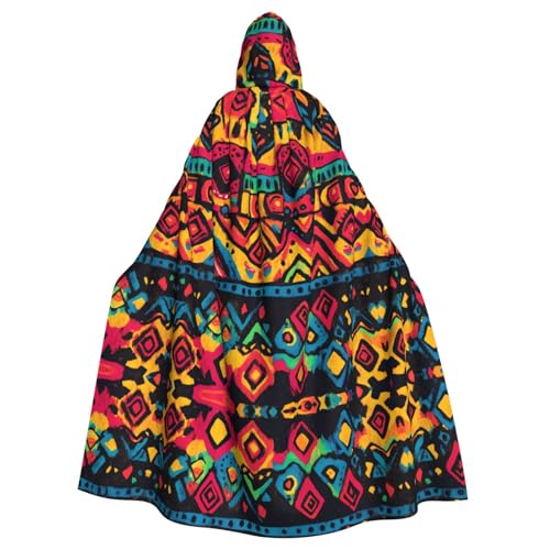 WZYWHJ Cosplay-Poncho mit Kapuze, Tribal-Muster, Aldult Qualität, für Damen und Herren, Halloween von WZYWHJ