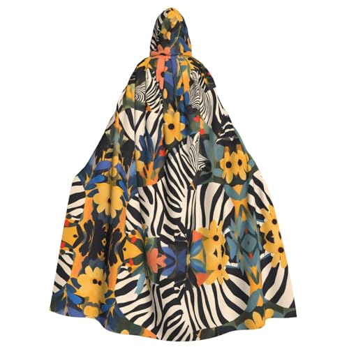 WZYWHJ Cosplay-Poncho mit Kapuze, Zebrastreifen, für Damen und Herren, Halloween-Party von WZYWHJ