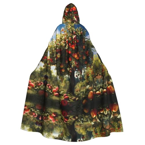 WZYWHJ Cosplay-Poncho mit Kapuze für Damen und Herren, Motiv: Ernte Obstbäume, Aldult von WZYWHJ