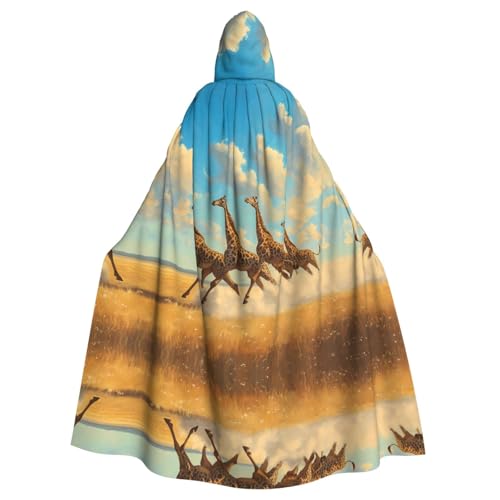 WZYWHJ Cosplay-Poncho mit Kapuze für Damen und Herren, Motiv: Laufende Giraffe, Aldult WZYWHJ Cosplay-Poncho mit Kapuze für Damen und Herren, Motiv: Laufende Giraffe, Aldult von WZYWHJ