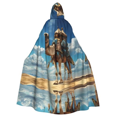 WZYWHJ Cosplay-Poncho mit Kapuze für Damen und Herren, Motiv: Reisekamele, Aldult von WZYWHJ