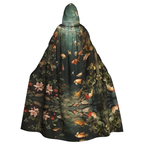 WZYWHJ Cosplay-Poncho mit Kapuze für Damen und Herren, Motiv: Tiefseefischteich, Aldult von WZYWHJ