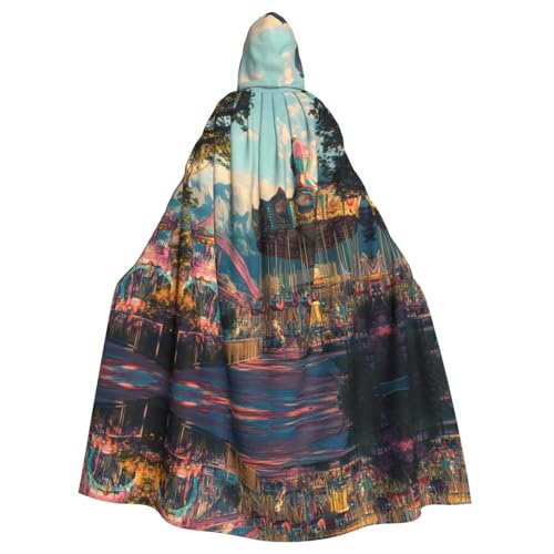 WZYWHJ Cosplay-Poncho mit Kapuze für Damen und Herren, Motiv: Traumspielplatz, Aldult von WZYWHJ
