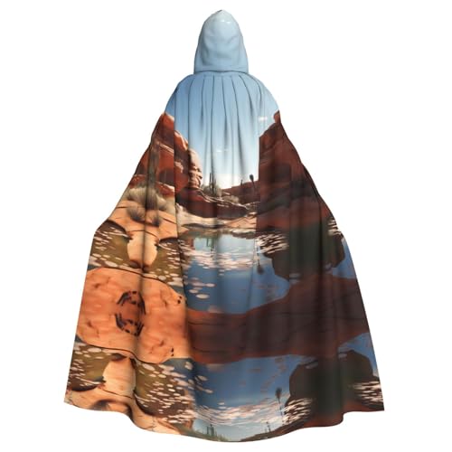 WZYWHJ Cosplay-Poncho mit Kapuze für Damen und Herren, Motiv: Wasserquelle in der Wüste, bedruckt, für Halloween-Party WZYWHJ Cosplay-Poncho mit Kapuze für Damen und Herren, Motiv: Wasserquelle in der Wüste, bedruckt, für Halloween-Party von WZYWHJ