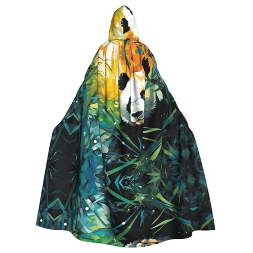 WZYWHJ Cosplay Poncho mit Kapuze und Bambus und Panda, bedruckt, für Damen und Herren, Halloween-Party WZYWHJ Cosplay Poncho mit Kapuze und Bambus und Panda, bedruckt, für Damen und Herren, Halloween-Party von WZYWHJ