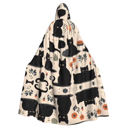 WZYWHJ Cosplay-Poncho mit Katzenmotiv, für Damen und Herren, Halloween von WZYWHJ
