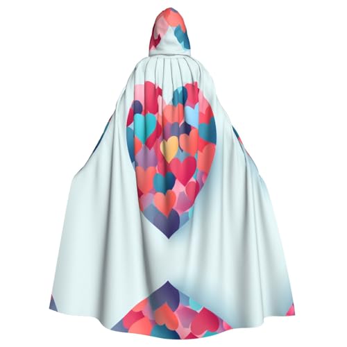 WZYWHJ Cosplay-Poncho mit Liebesmuster, für Damen und Herren, Halloween WZYWHJ Cosplay-Poncho mit Liebesmuster, für Damen und Herren, Halloween von WZYWHJ