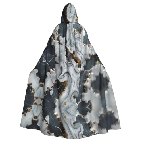 WZYWHJ Cosplay-Poncho mit Marmor-Texturbild, hochwertig, für Damen und Herren, Halloween von WZYWHJ