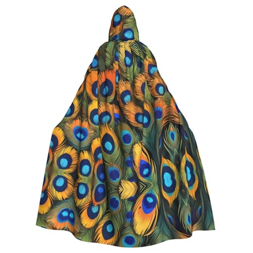 WZYWHJ Cosplay-Poncho mit Pfauenschwanzfedern, bedruckt, für Damen und Herren, Halloween-Party WZYWHJ Cosplay-Poncho mit Pfauenschwanzfedern, bedruckt, für Damen und Herren, Halloween-Party von WZYWHJ
