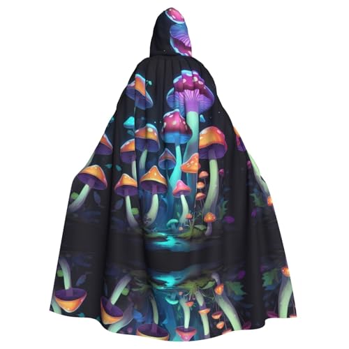 WZYWHJ Cosplay-Poncho mit Pilzflora-Druck, für Damen und Herren, Halloween-Party WZYWHJ Cosplay-Poncho mit Pilzflora-Druck, für Damen und Herren, Halloween-Party von WZYWHJ