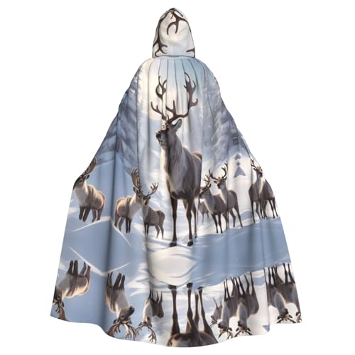 WZYWHJ Cosplay-Poncho mit Rentier-Muster, Aldult Qualität, Umhang mit Kapuze, für Damen und Herren WZYWHJ Cosplay-Poncho mit Rentier-Muster, Aldult Qualität, Umhang mit Kapuze, für Damen und Herren von WZYWHJ