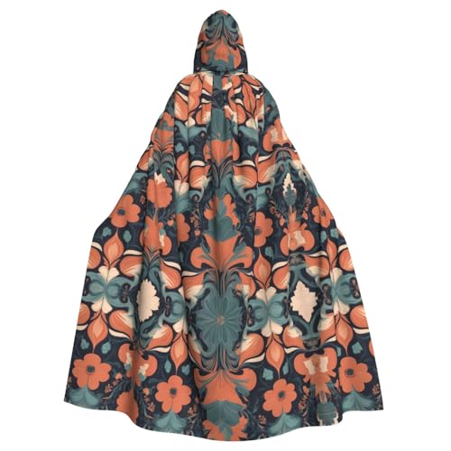 WZYWHJ Cosplay-Poncho mit Retro-Blumenmuster, hochwertig, für Damen und Herren, Halloween WZYWHJ Cosplay-Poncho mit Retro-Blumenmuster, hochwertig, für Damen und Herren, Halloween von WZYWHJ