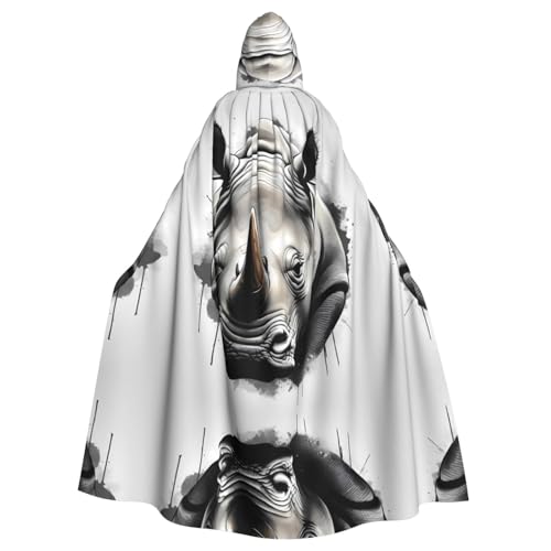 WZYWHJ Cosplay Poncho mit Rhino-Spritzmuster, Aldult Qualität, Cosplay-Poncho mit Kapuze, Umhang für Damen und Herren WZYWHJ Cosplay Poncho mit Rhino-Spritzmuster, Aldult Qualität, Cosplay-Poncho mit Kapuze, Umhang für Damen und Herren von WZYWHJ