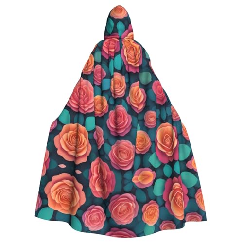 WZYWHJ Cosplay-Poncho mit Rosenblütenmuster, für Damen und Herren, Halloween-Party WZYWHJ Cosplay-Poncho mit Rosenblütenmuster, für Damen und Herren, Halloween-Party von WZYWHJ