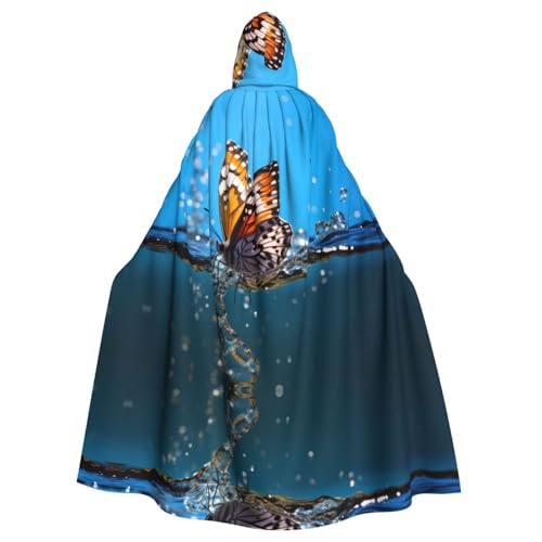 WZYWHJ Cosplay-Poncho mit Schmetterling-Motiv auf Wasser, für Damen und Herren, Halloween-Party WZYWHJ Cosplay-Poncho mit Schmetterling-Motiv auf Wasser, für Damen und Herren, Halloween-Party von WZYWHJ