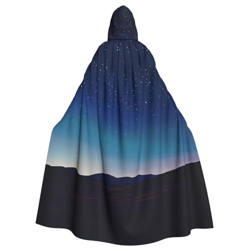 WZYWHJ Cosplay-Poncho mit Sternenhimmel-Muster, Umhang mit Kapuze für Damen und Herren, Halloween-Party von WZYWHJ