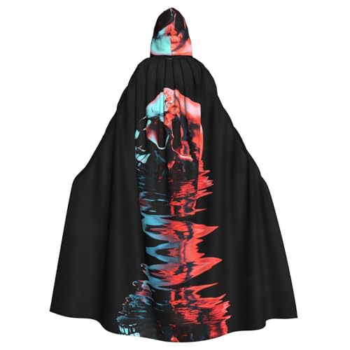 WZYWHJ Cosplay-Poncho mit Totenkopf-Motiv im Wasser, für Damen und Herren, Halloween WZYWHJ Cosplay-Poncho mit Totenkopf-Motiv im Wasser, für Damen und Herren, Halloween von WZYWHJ