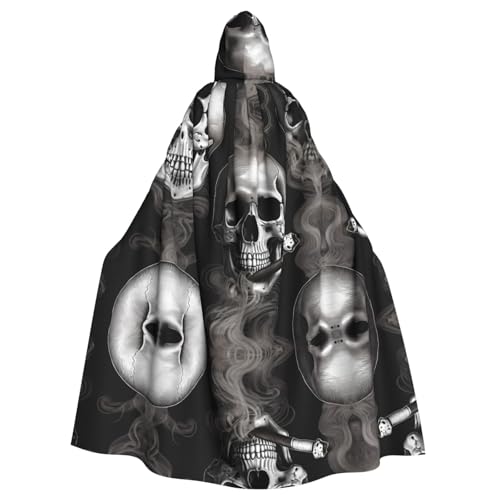 WZYWHJ Cosplay-Poncho mit Totenkopfmotiv, für Damen und Herren, Halloween-Party von WZYWHJ