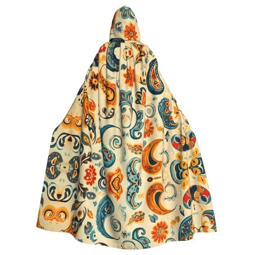 WZYWHJ Cosplay-Poncho mit Vintage-Blumen und Blättern, für Damen und Herren, Halloween WZYWHJ Cosplay-Poncho mit Vintage-Blumen und Blättern, für Damen und Herren, Halloween von WZYWHJ