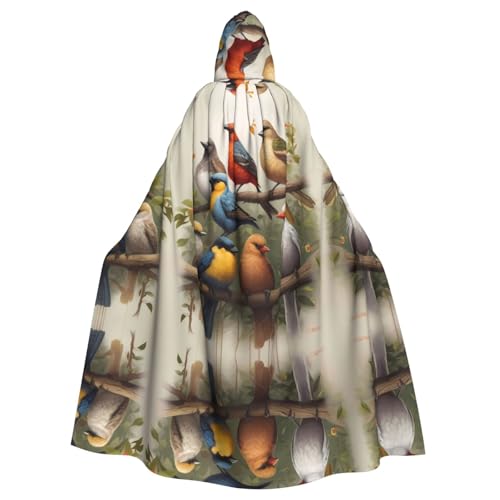 WZYWHJ Cosplay-Poncho mit Vogelfamilie, Porträtmuster, für Damen und Herren, Halloween-Party WZYWHJ Cosplay-Poncho mit Vogelfamilie, Porträtmuster, für Damen und Herren, Halloween-Party von WZYWHJ