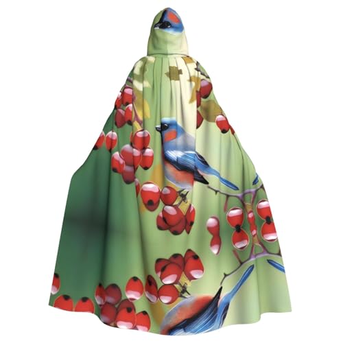 WZYWHJ Cosplay-Poncho mit Vogelmotiv, flatternde Beere, Aldult mit Kapuze, Umhang für Damen und Herren, Halloween-Party von WZYWHJ