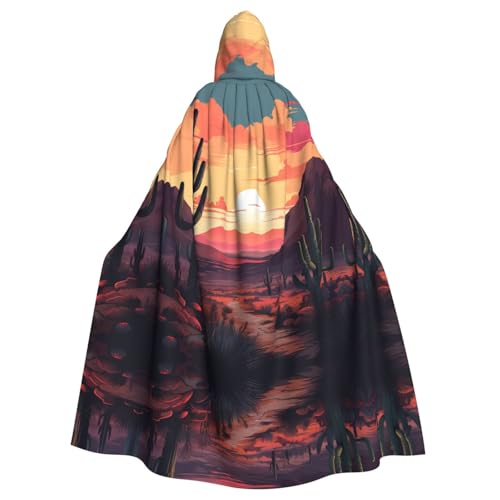WZYWHJ Cosplay-Poncho mit Wüstenkaktus-Muster, für Damen und Herren, Halloween-Party von WZYWHJ