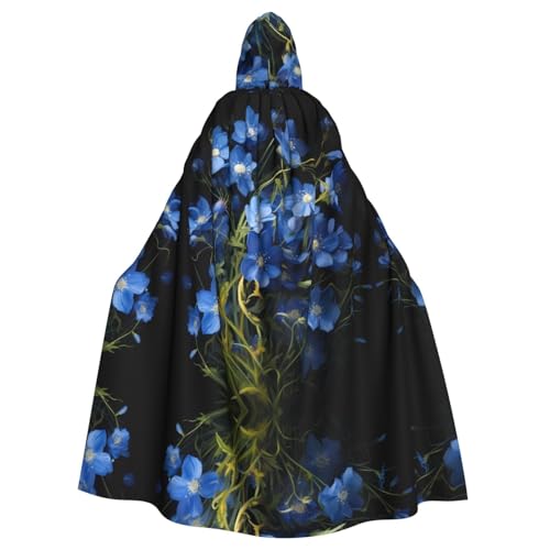 WZYWHJ Cosplay-Poncho mit blauem Blumendruck, für Damen und Herren, Halloween-Party WZYWHJ Cosplay-Poncho mit blauem Blumendruck, für Damen und Herren, Halloween-Party von WZYWHJ