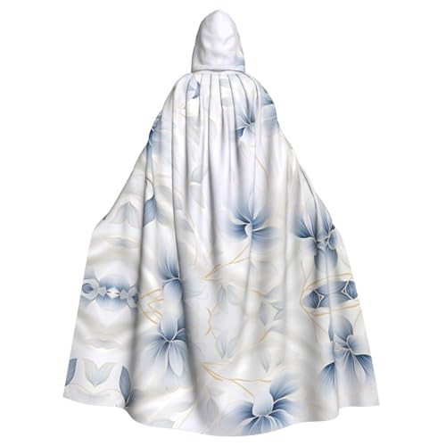 WZYWHJ Cosplay-Poncho mit blauen Blumen auf Stoff, mit Kapuze, für Damen und Herren, Halloween-Party WZYWHJ Cosplay-Poncho mit blauen Blumen auf Stoff, mit Kapuze, für Damen und Herren, Halloween-Party von WZYWHJ