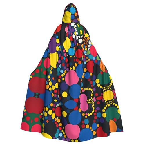 WZYWHJ Cosplay-Poncho mit buntem Punktemuster, für Damen und Herren, Halloween-Party von WZYWHJ