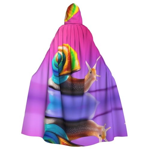WZYWHJ Cosplay-Poncho mit buntem Schnecken-Druck, für Damen und Herren, Halloween-Party WZYWHJ Cosplay-Poncho mit buntem Schnecken-Druck, für Damen und Herren, Halloween-Party von WZYWHJ