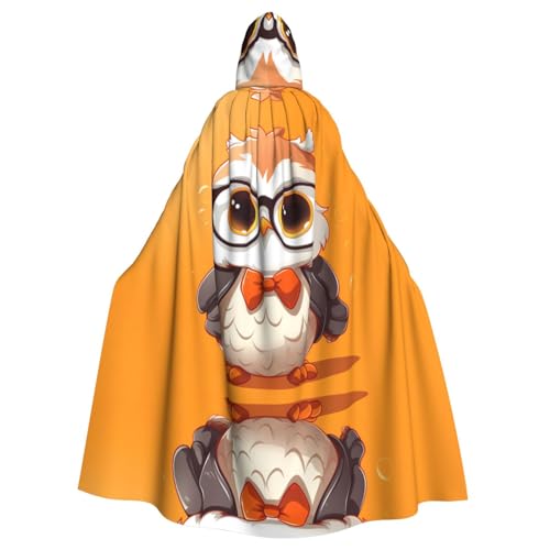 WZYWHJ Cosplay-Poncho mit cleverem Eulen-Druck, für Damen und Herren, Halloween-Party WZYWHJ Cosplay-Poncho mit cleverem Eulen-Druck, für Damen und Herren, Halloween-Party von WZYWHJ